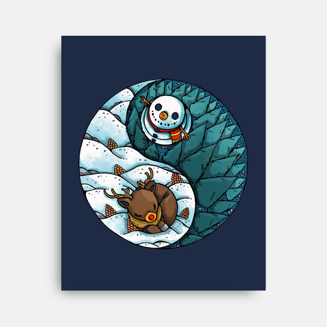 Yin Yang Winter-none stretched canvas-Vallina84