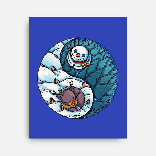 Yin Yang Winter-none stretched canvas-Vallina84