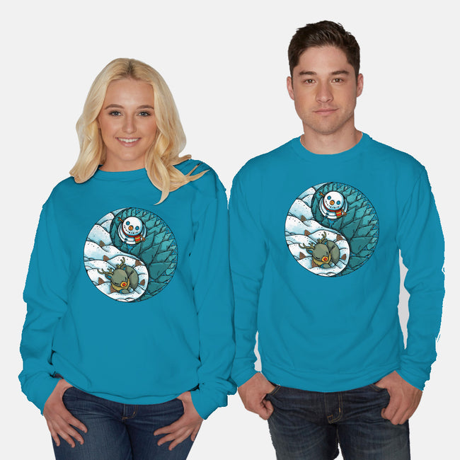 Yin Yang Winter-unisex crew neck sweatshirt-Vallina84