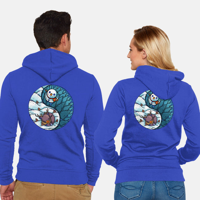 Yin Yang Winter-unisex zip-up sweatshirt-Vallina84