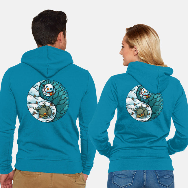 Yin Yang Winter-unisex zip-up sweatshirt-Vallina84