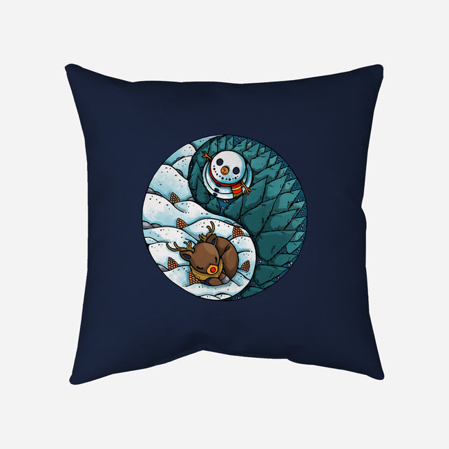 Yin Yang Winter-none removable cover w insert throw pillow-Vallina84