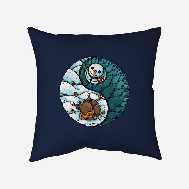 Yin Yang Winter-none removable cover throw pillow-Vallina84