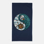 Yin Yang Winter-none beach towel-Vallina84