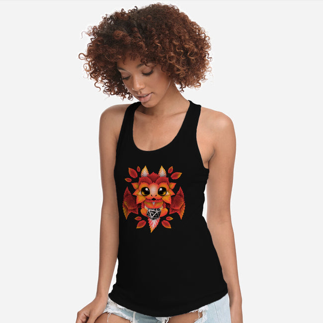 Dragon Of Leaves-womens racerback tank-NemiMakeit