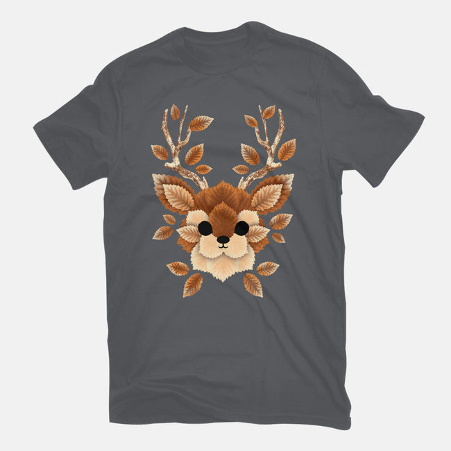 Deer Of Leaves-womens fitted tee-NemiMakeit