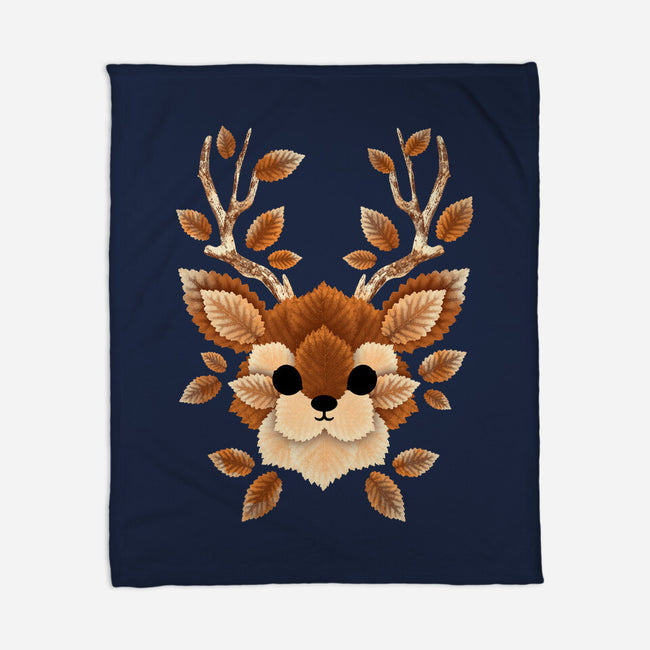 Deer Of Leaves-none fleece blanket-NemiMakeit