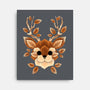 Deer Of Leaves-none stretched canvas-NemiMakeit