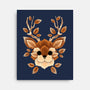 Deer Of Leaves-none stretched canvas-NemiMakeit