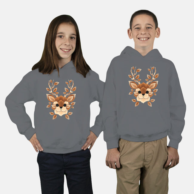 Deer Of Leaves-youth pullover sweatshirt-NemiMakeit