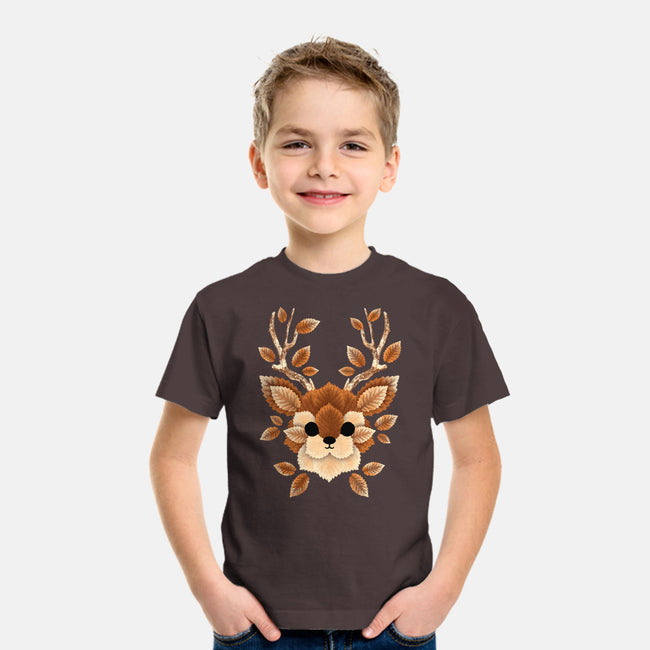 Deer Of Leaves-youth basic tee-NemiMakeit