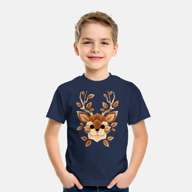 Deer Of Leaves-youth basic tee-NemiMakeit