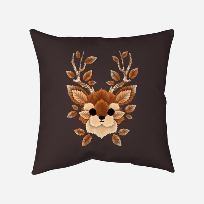 Deer Of Leaves-none removable cover w insert throw pillow-NemiMakeit