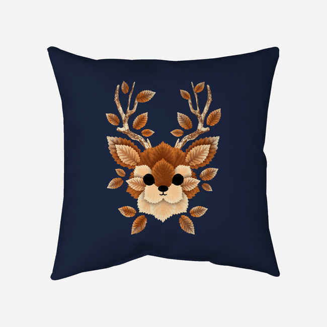 Deer Of Leaves-none removable cover w insert throw pillow-NemiMakeit