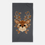 Deer Of Leaves-none beach towel-NemiMakeit