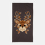 Deer Of Leaves-none beach towel-NemiMakeit