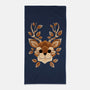 Deer Of Leaves-none beach towel-NemiMakeit