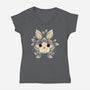 Bunny Of Leaves-womens v-neck tee-NemiMakeit