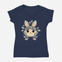 Bunny Of Leaves-womens v-neck tee-NemiMakeit