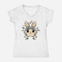 Bunny Of Leaves-womens v-neck tee-NemiMakeit