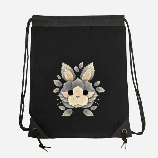 Bunny Of Leaves-none drawstring bag-NemiMakeit