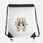 Bunny Of Leaves-none drawstring bag-NemiMakeit
