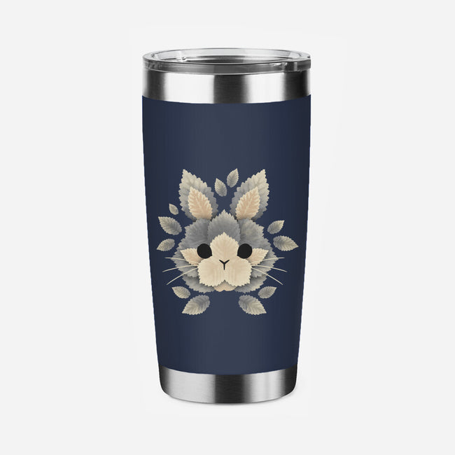 Bunny Of Leaves-none stainless steel tumbler drinkware-NemiMakeit
