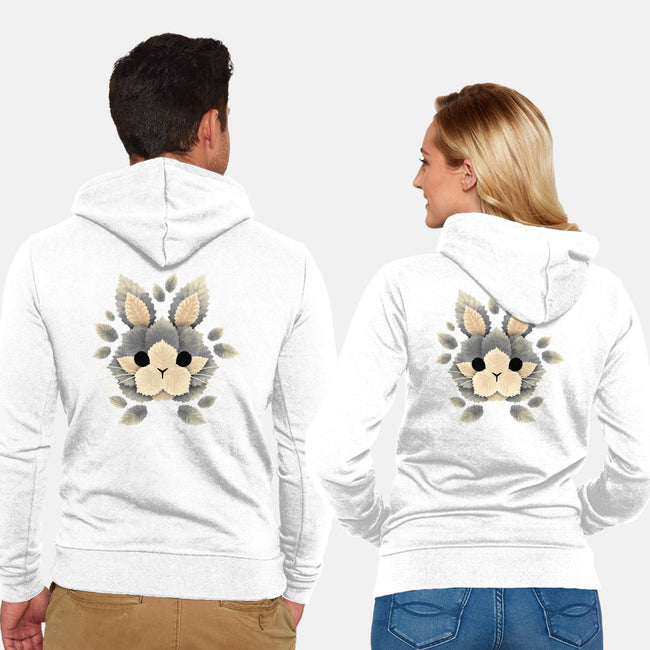 Bunny Of Leaves-unisex zip-up sweatshirt-NemiMakeit