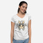 Bunny Of Leaves-womens v-neck tee-NemiMakeit