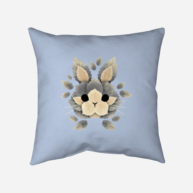 Bunny Of Leaves-none removable cover w insert throw pillow-NemiMakeit