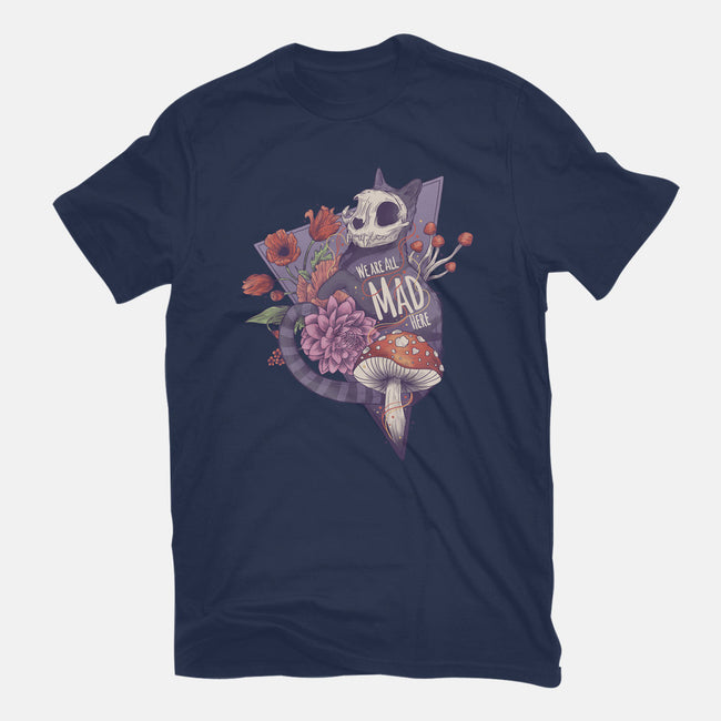 We Are All Mad Here-womens basic tee-Jess.Adams.Creates