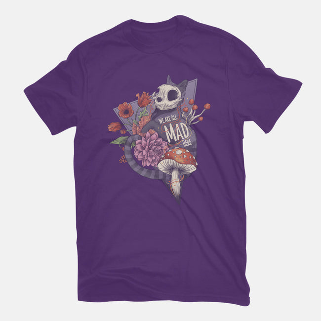 We Are All Mad Here-womens basic tee-Jess.Adams.Creates