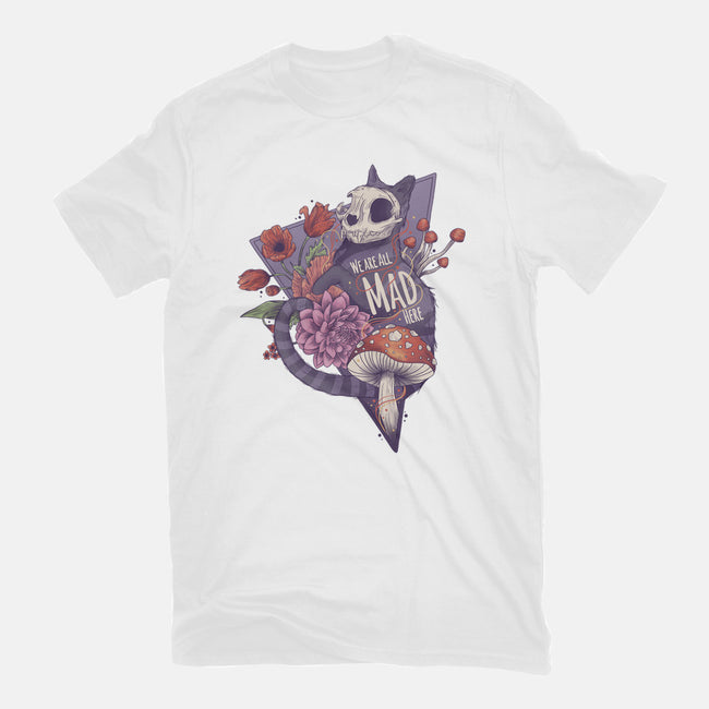 We Are All Mad Here-womens basic tee-Jess.Adams.Creates