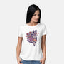 We Are All Mad Here-womens basic tee-Jess.Adams.Creates