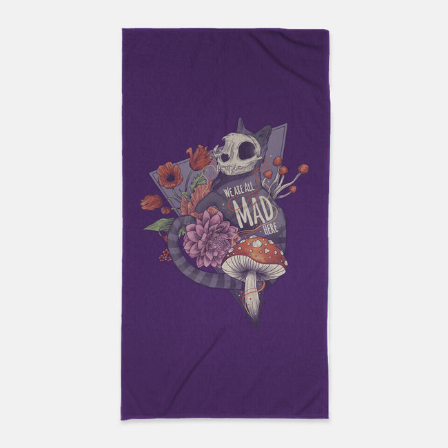 We Are All Mad Here-none beach towel-Jess.Adams.Creates