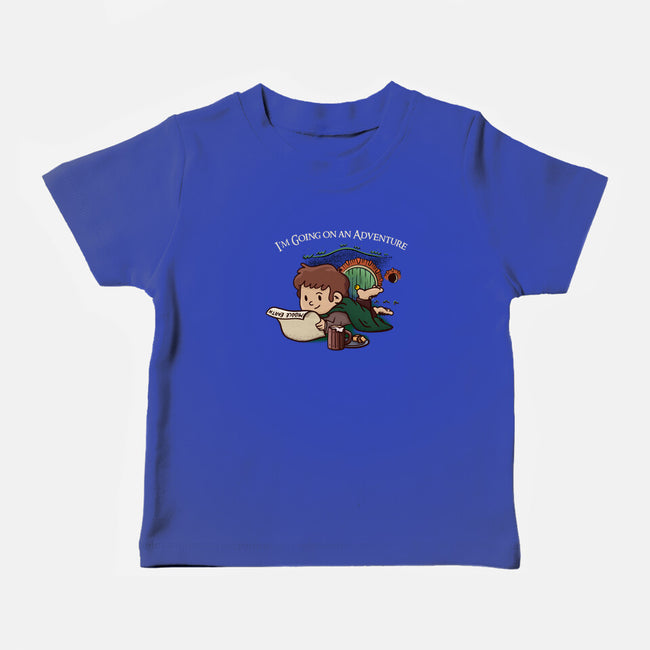 I'm Going On An Adventure-baby basic tee-doodletoots