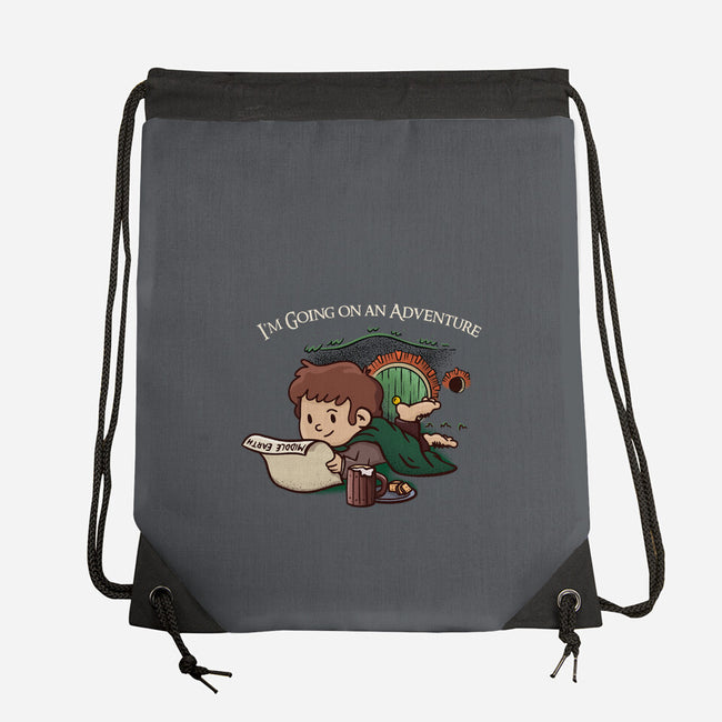 I'm Going On An Adventure-none drawstring bag-doodletoots