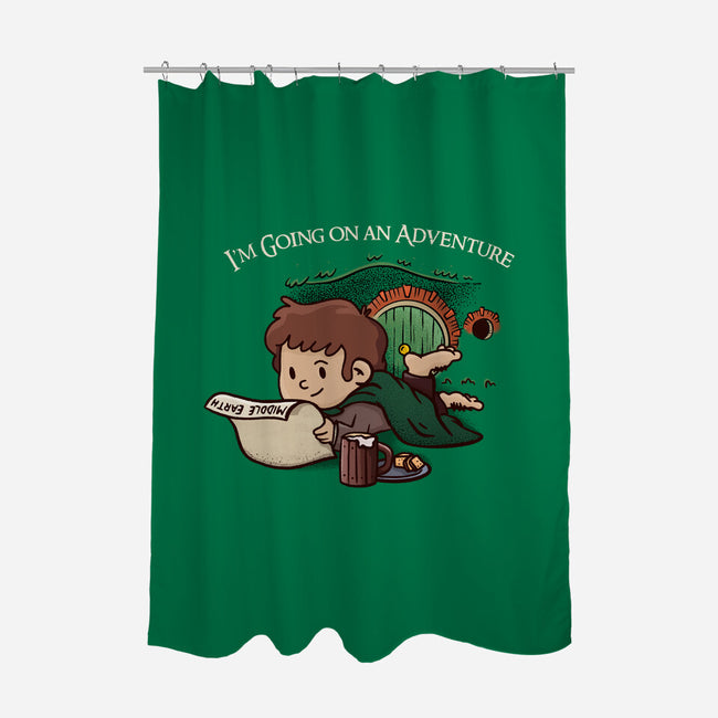 I'm Going On An Adventure-none polyester shower curtain-doodletoots