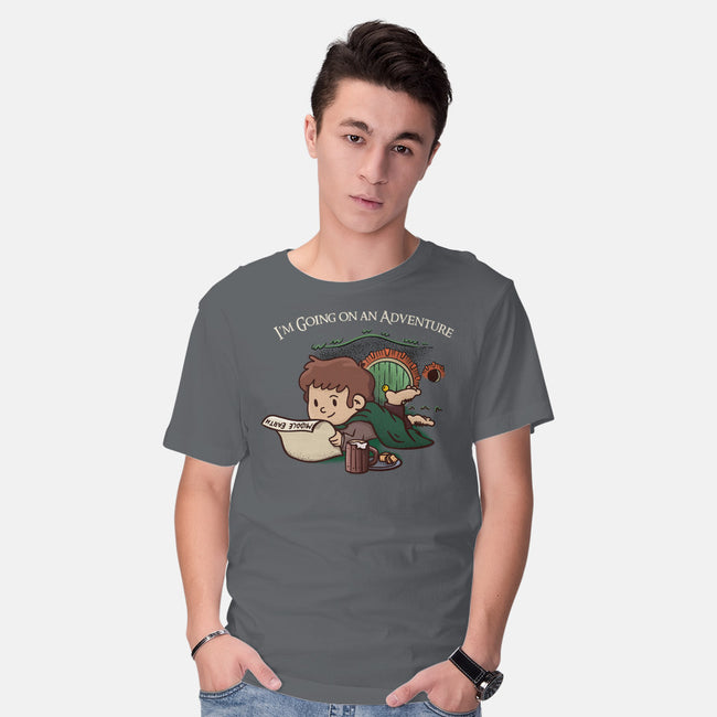 I'm Going On An Adventure-mens basic tee-doodletoots