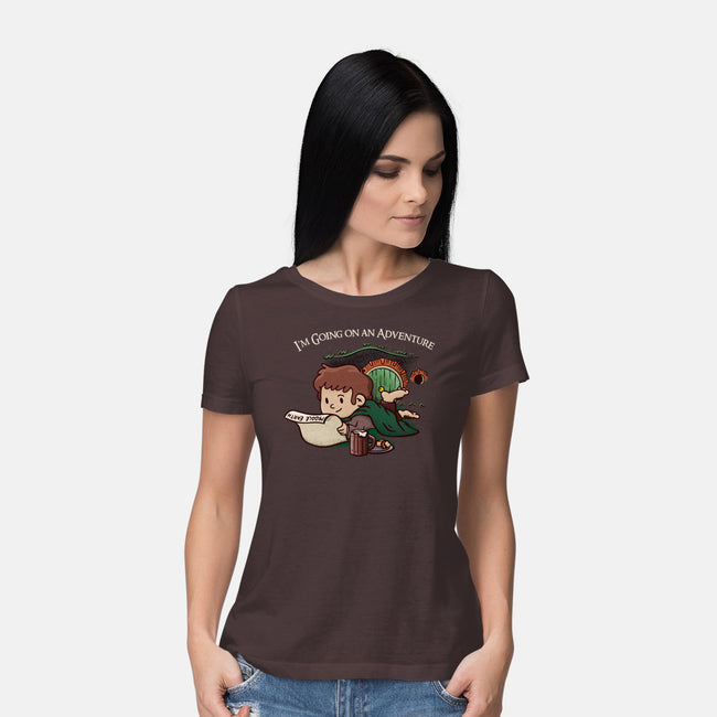 I'm Going On An Adventure-womens basic tee-doodletoots