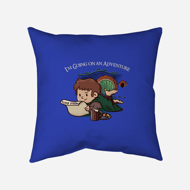 I'm Going On An Adventure-none removable cover w insert throw pillow-doodletoots