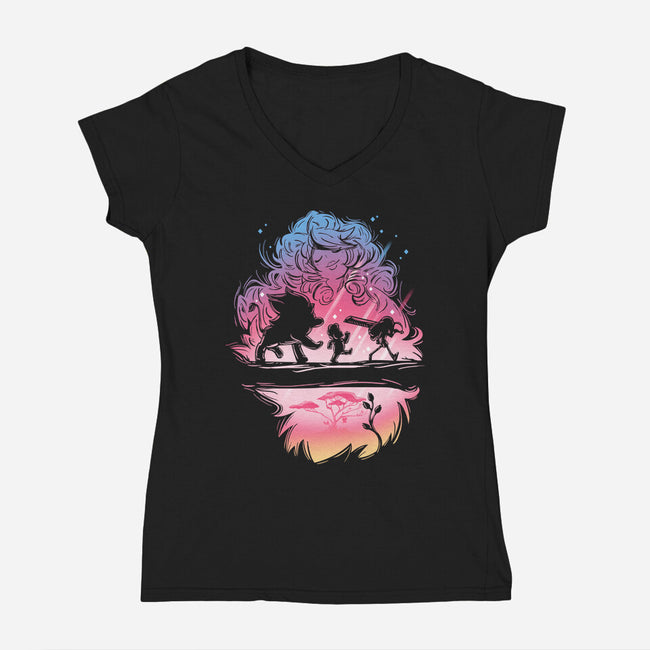 Matata Universe-womens v-neck tee-teesgeex