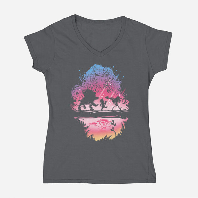 Matata Universe-womens v-neck tee-teesgeex