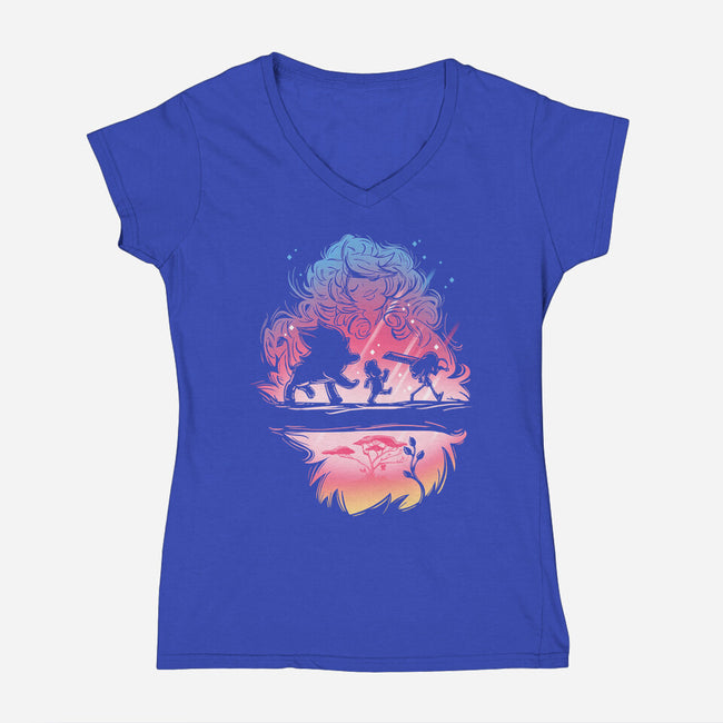 Matata Universe-womens v-neck tee-teesgeex