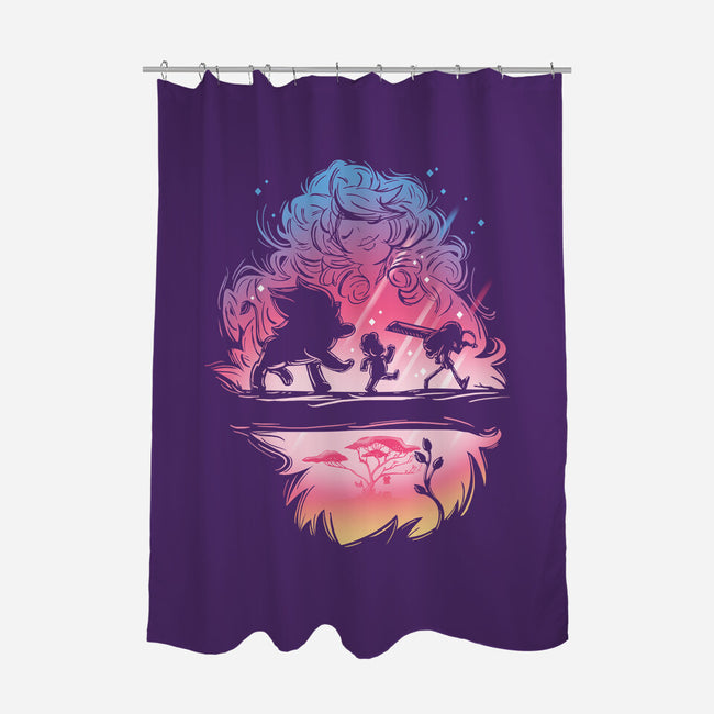 Matata Universe-none polyester shower curtain-teesgeex