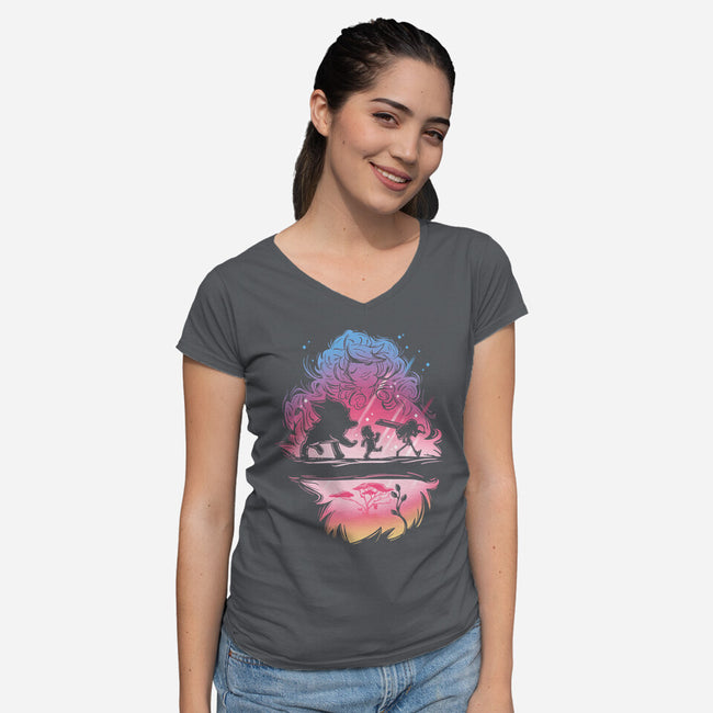 Matata Universe-womens v-neck tee-teesgeex