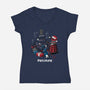 Decorate-womens v-neck tee-DoOomcat