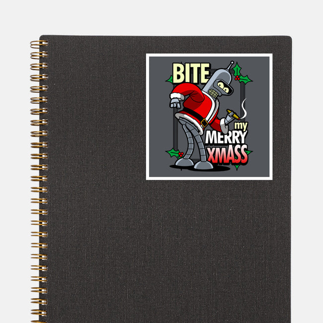 Bite my Merry XmASS-none glossy sticker-Boggs Nicolas