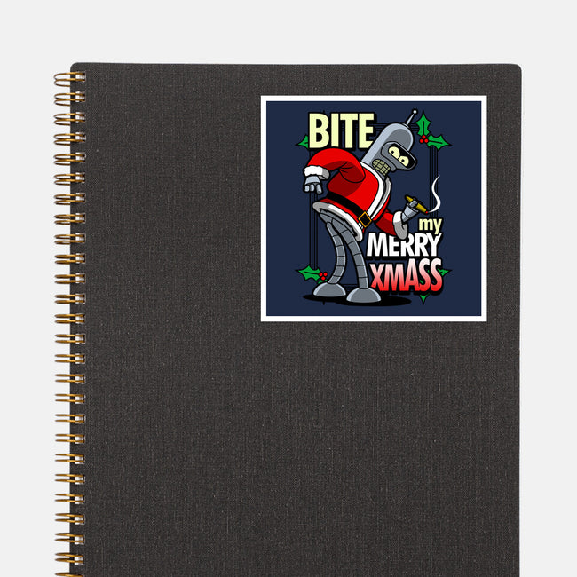 Bite my Merry XmASS-none glossy sticker-Boggs Nicolas