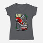 Bite my Merry XmASS-womens v-neck tee-Boggs Nicolas